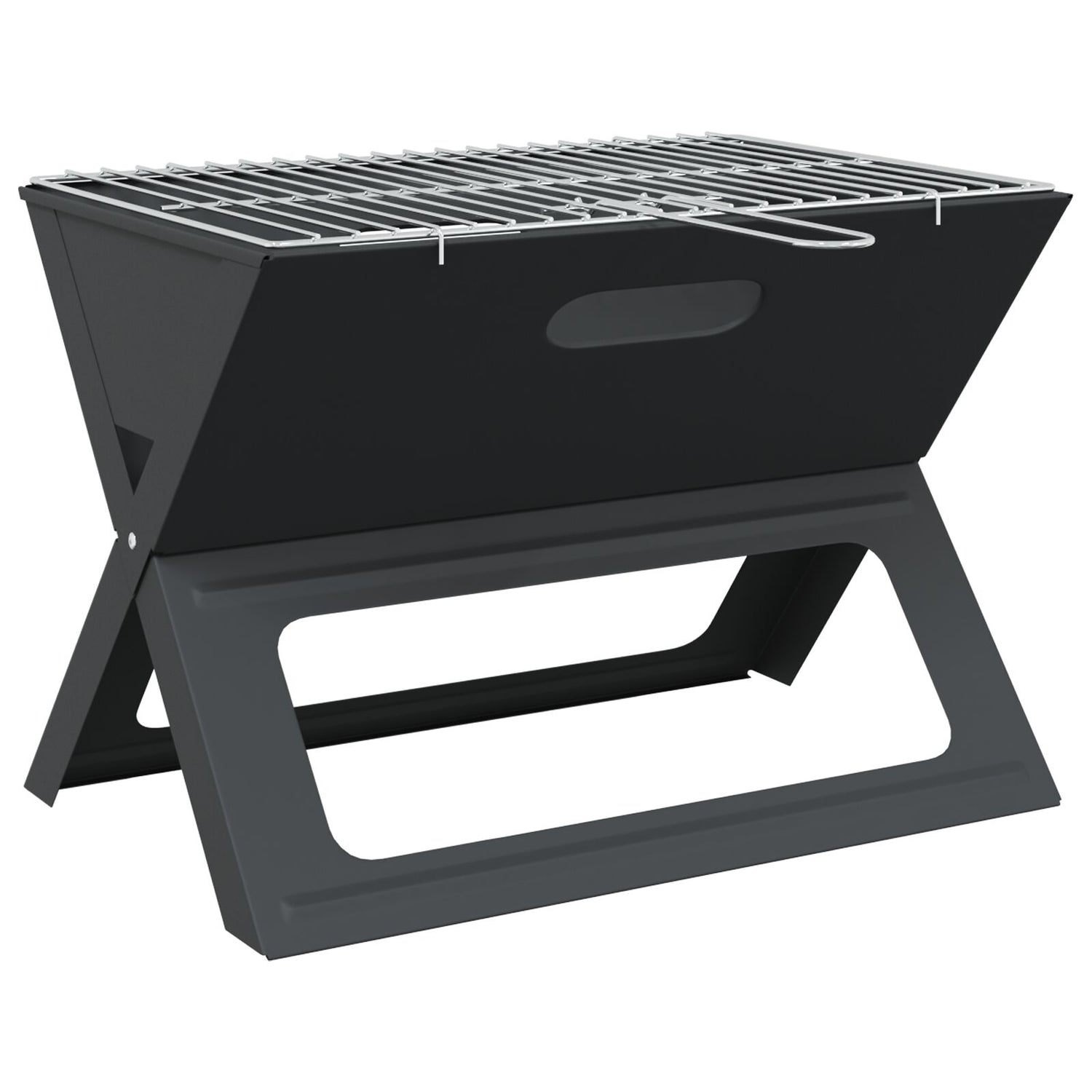 Kull Bbq Grill - Sammenleggbar, Svart, 46X30X31 Cm, Laget Av Stål
