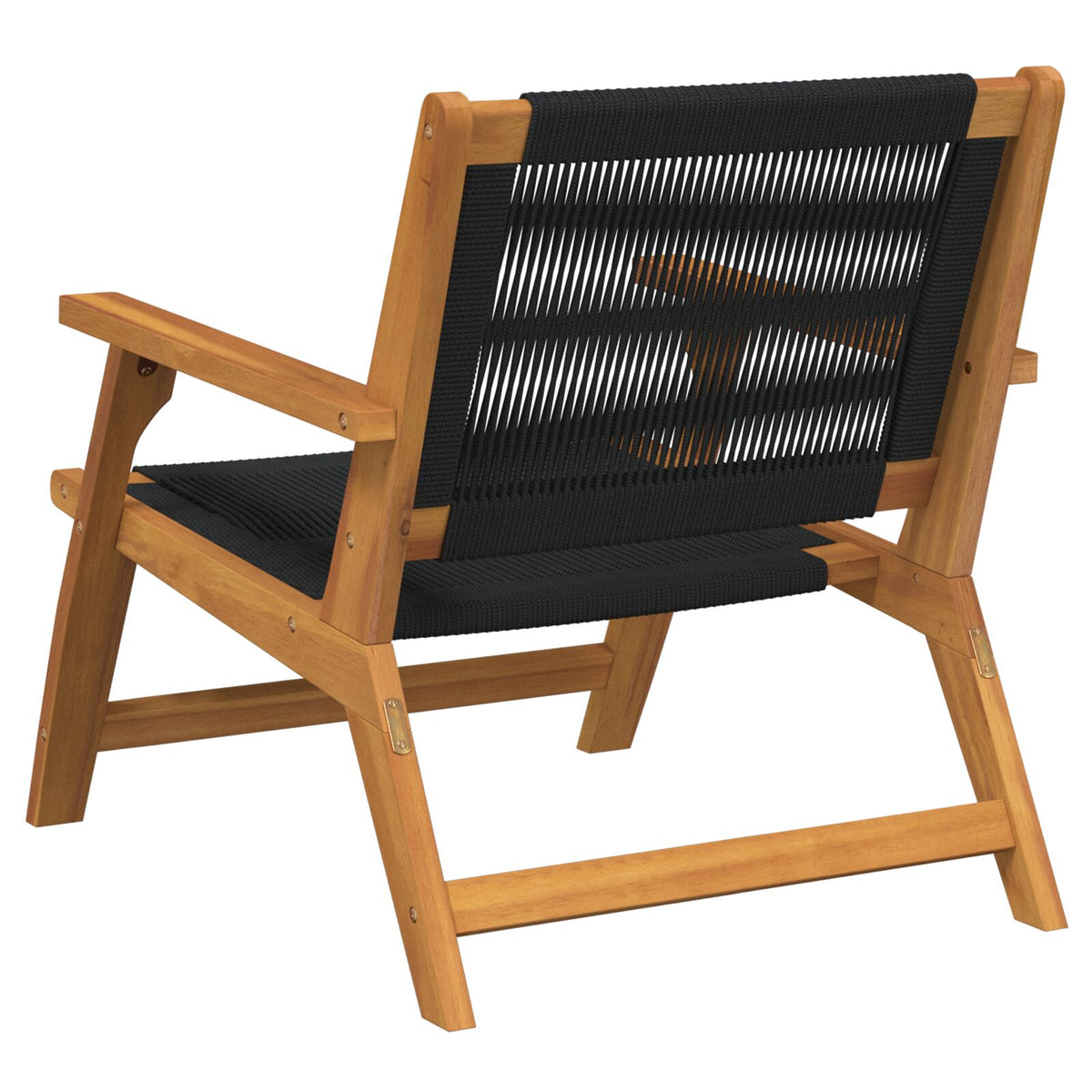 Hagemøbler 2 Stk Svart 67X77X73 Cm Massivt Akasietre