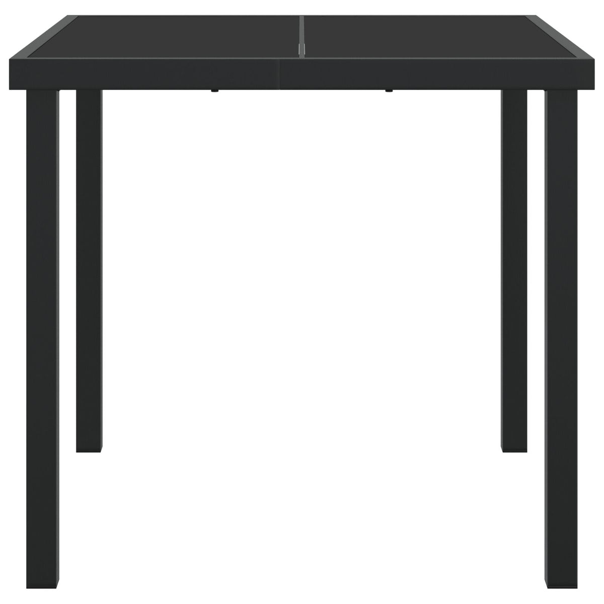 Hagebord Svart 80X80X73 Cm Herdet Glass