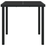 Hagebord Svart 80X80X73 Cm Herdet Glass