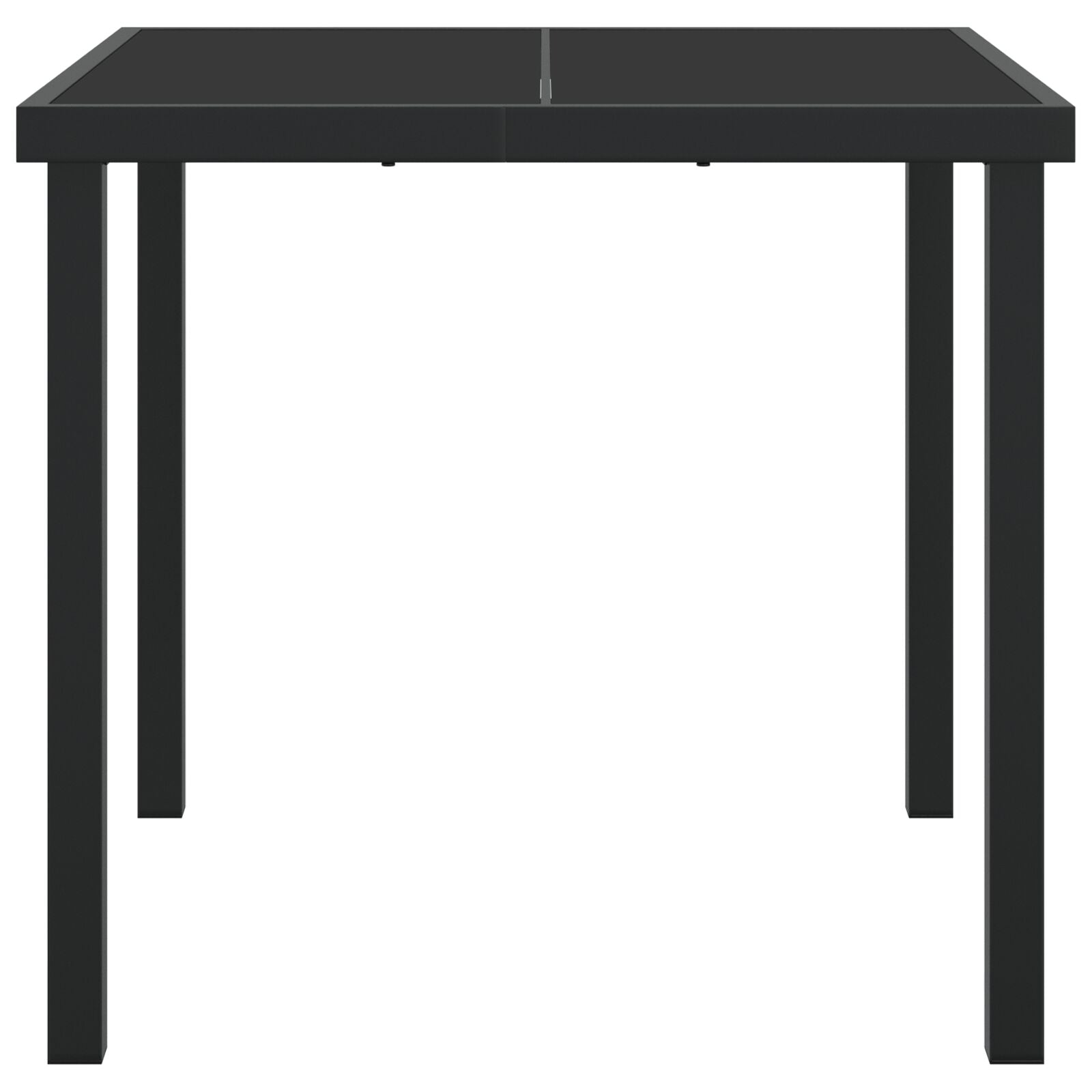 Hagebord Svart 80X80X73 Cm Herdet Glass