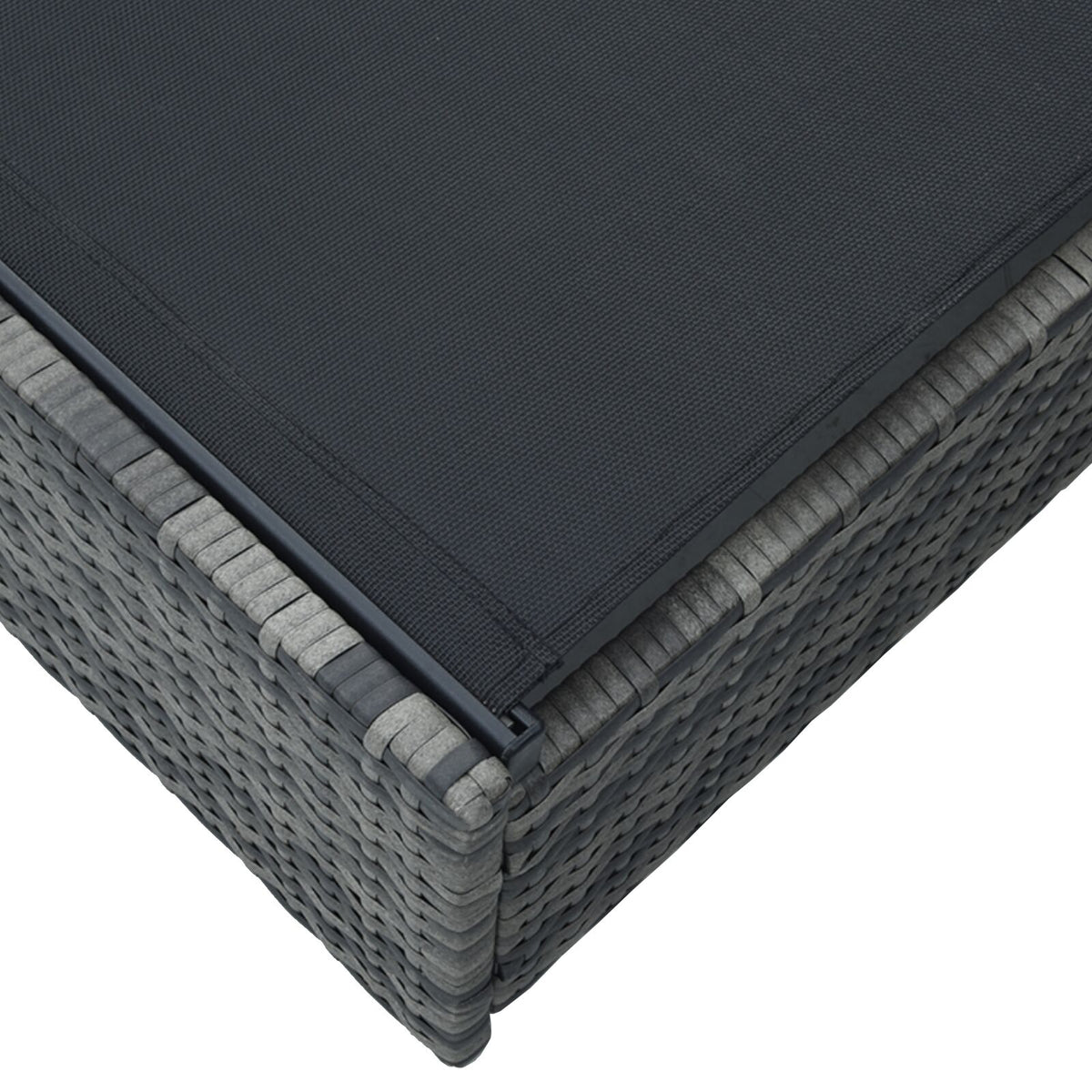 Solstol Grå 60X200X27 Cm Poly Rattan