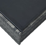 Solstol Grå 60X200X27 Cm Poly Rattan