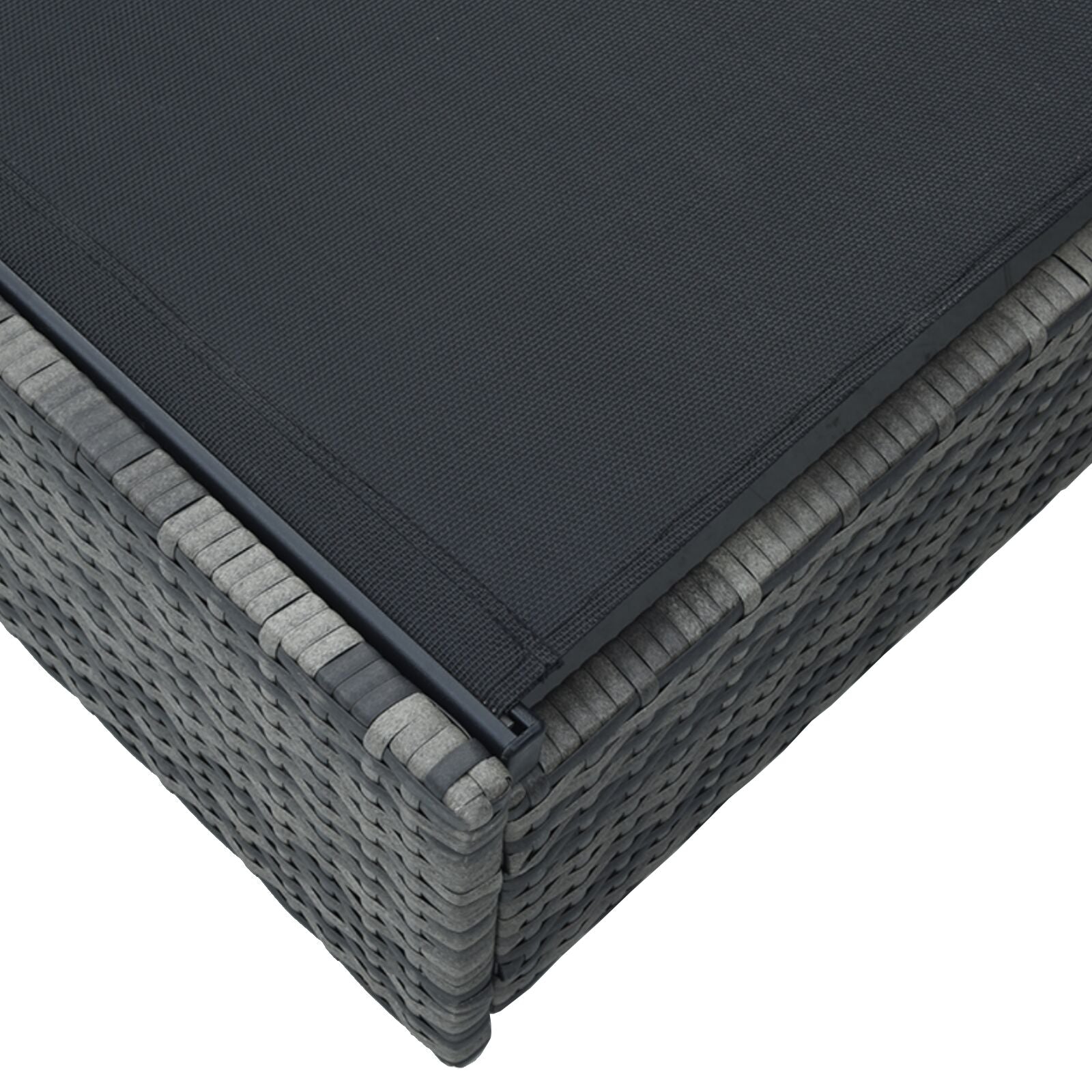 Solstol Grå 60X200X27 Cm Poly Rattan
