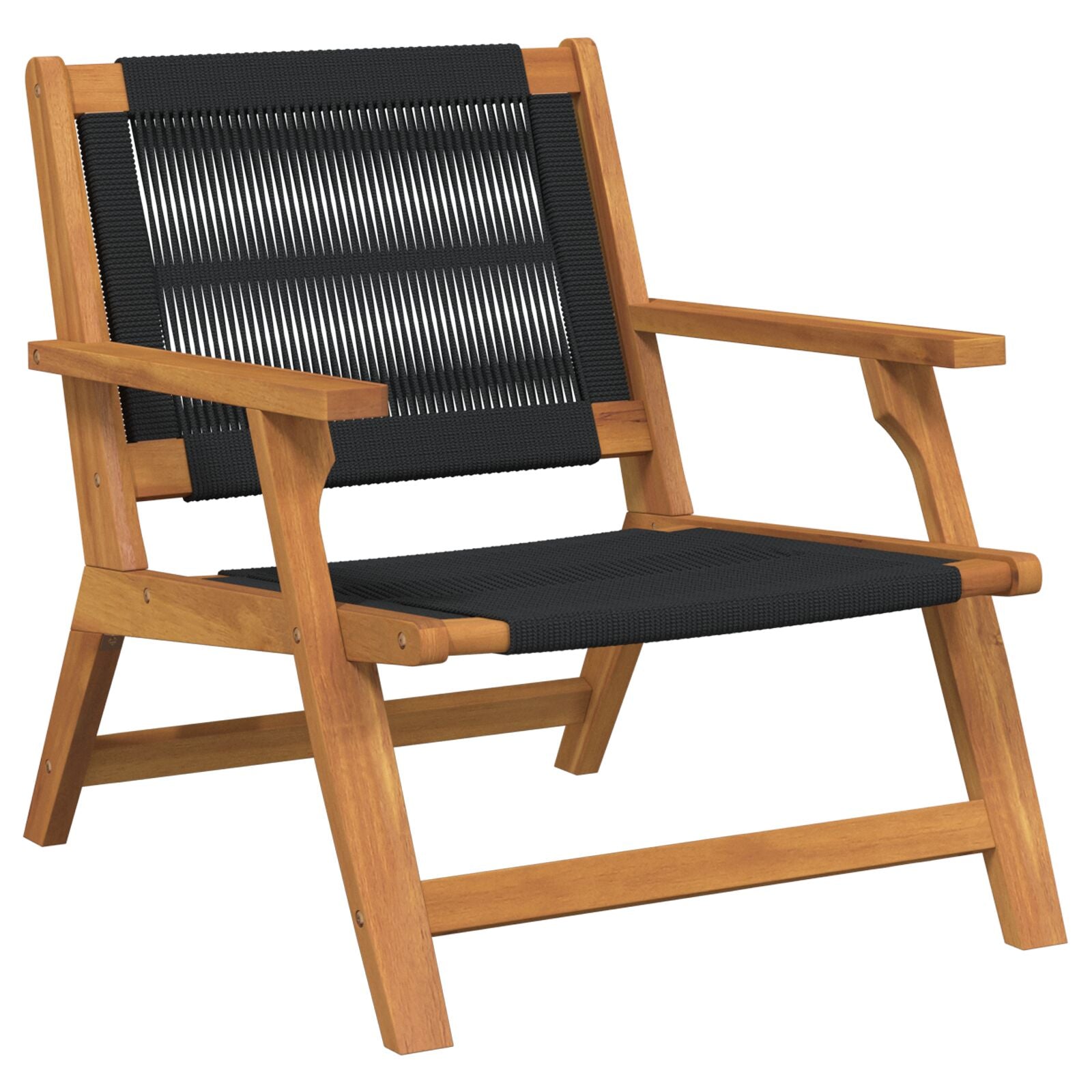 Hagemøbler 2 Stk Svart 67X77X73 Cm Massivt Akasietre