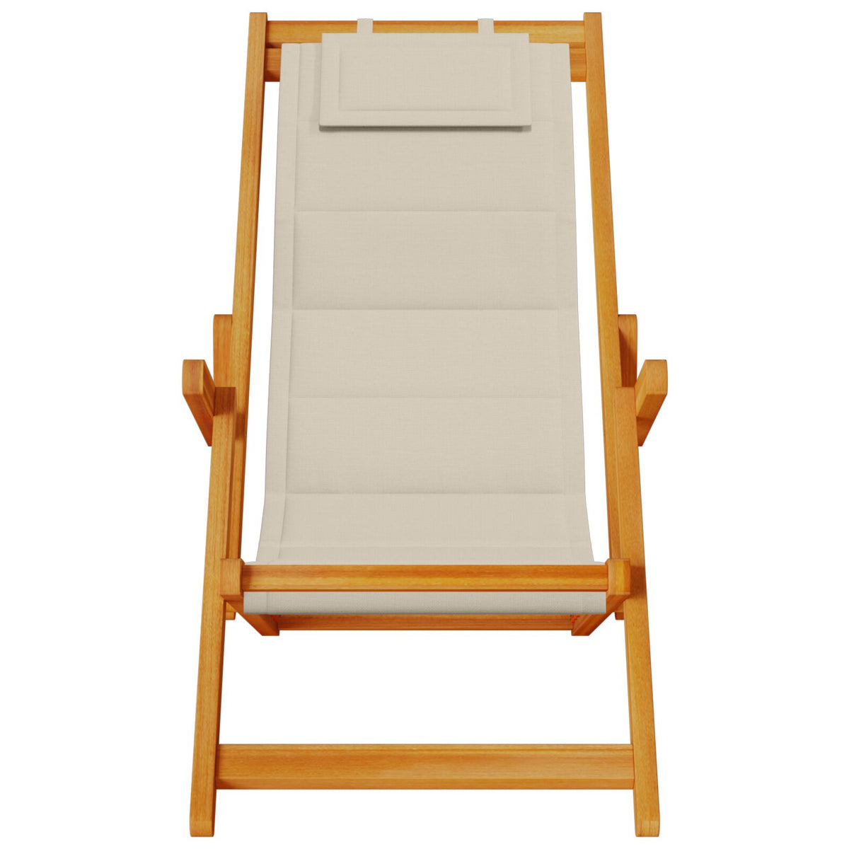Sammenleggbare Strandstoler 2 Stk Taupe Solid Akasietre & Textilene