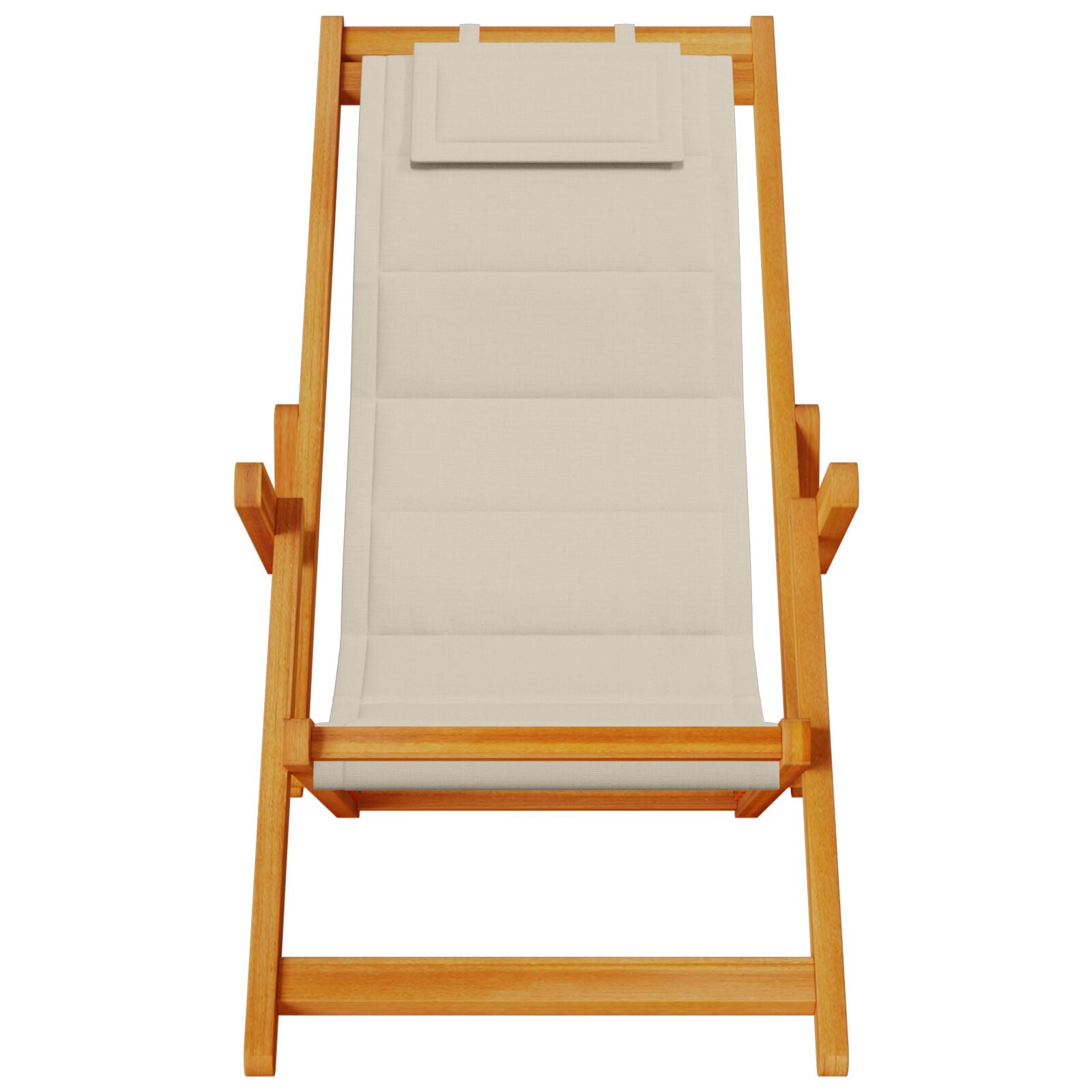 Sammenleggbare Strandstoler 2 Stk Taupe Solid Akasietre & Textilene