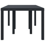 Hagebord Antrasitt 200X100X73 Cm Poly Rattan