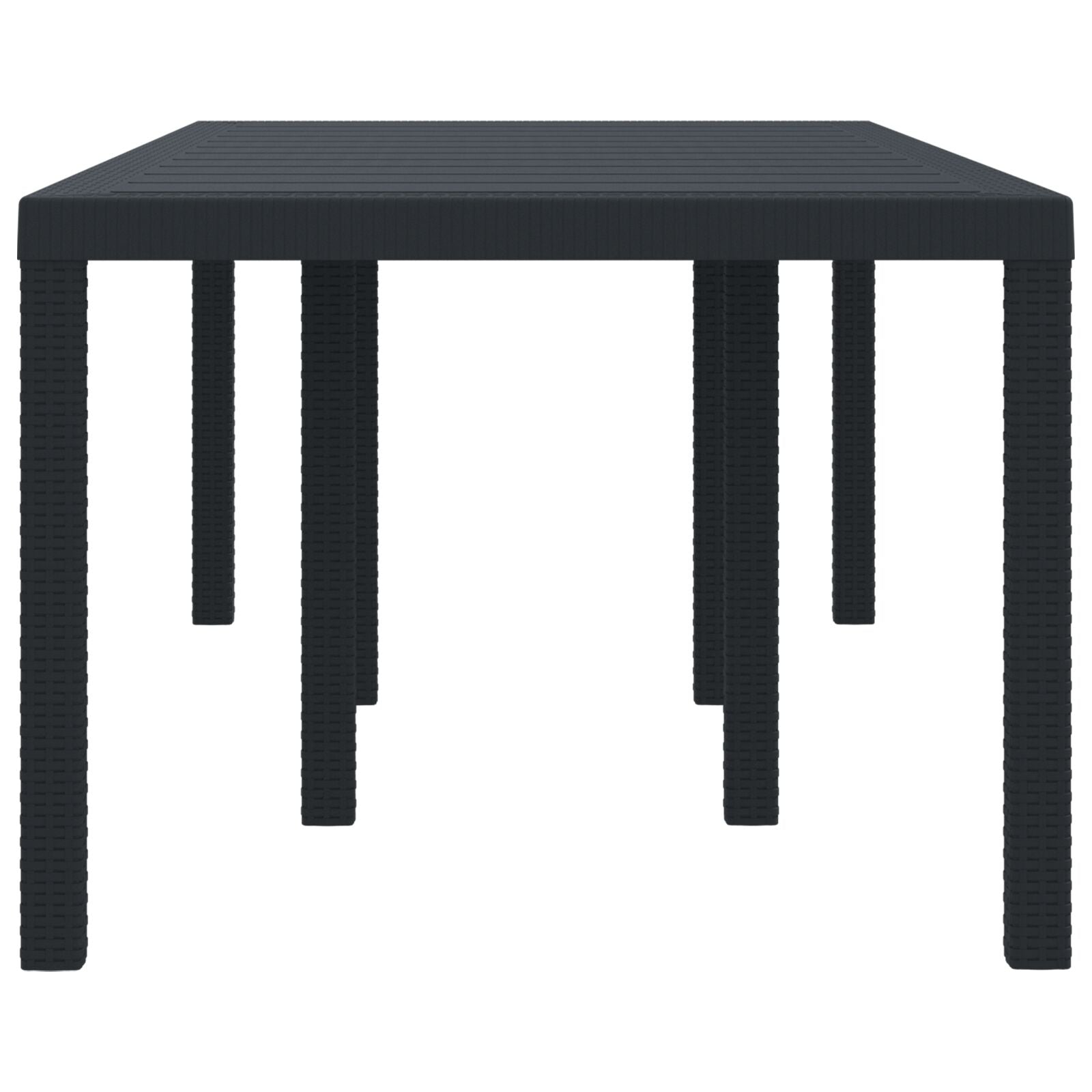 Hagebord Antrasitt 200X100X73 Cm Poly Rattan