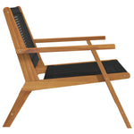 Hagemøbler 2 Stk Svart 76X67X73,5 Cm Massivt Akasietre