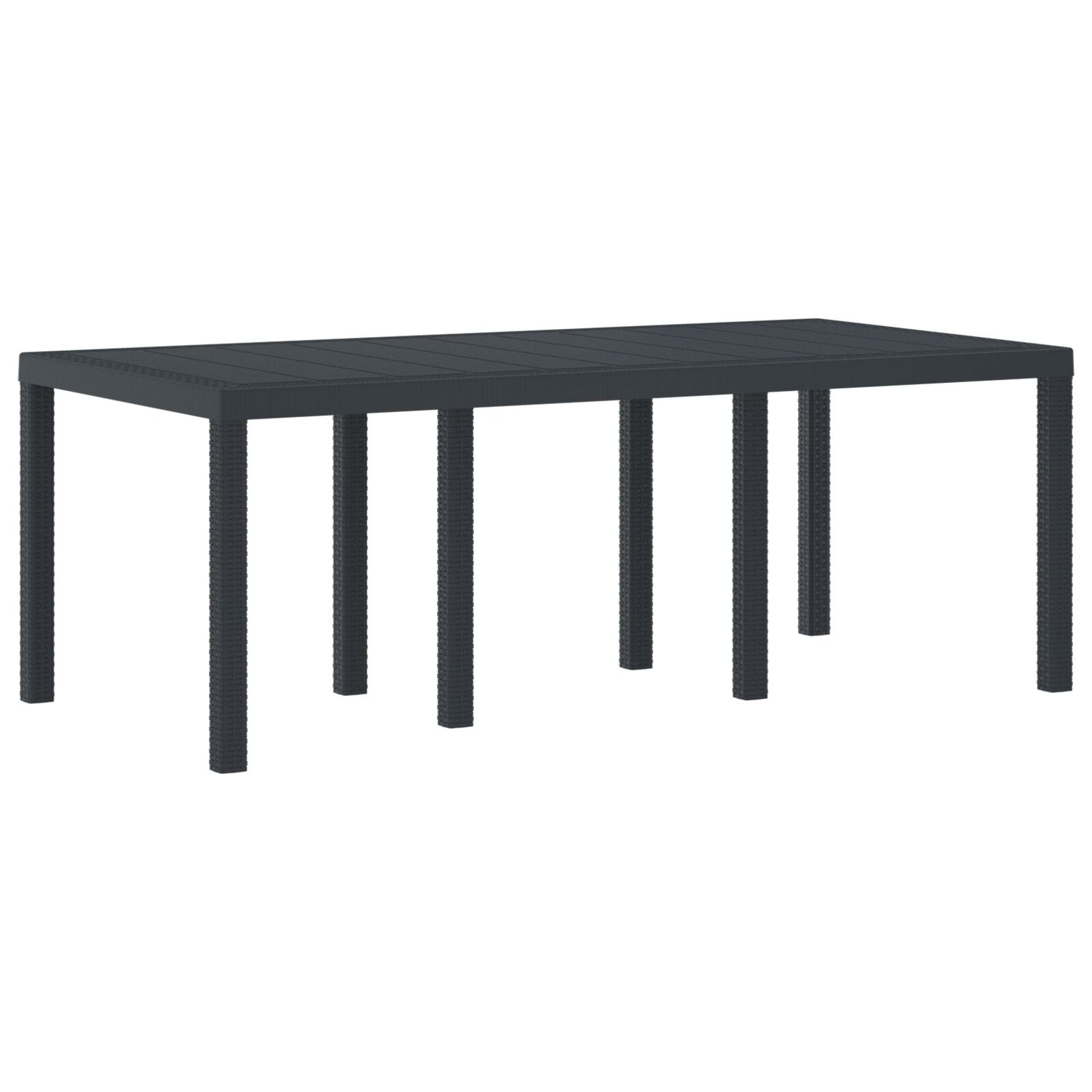 Hagebord Antrasitt 200X100X73 Cm Poly Rattan