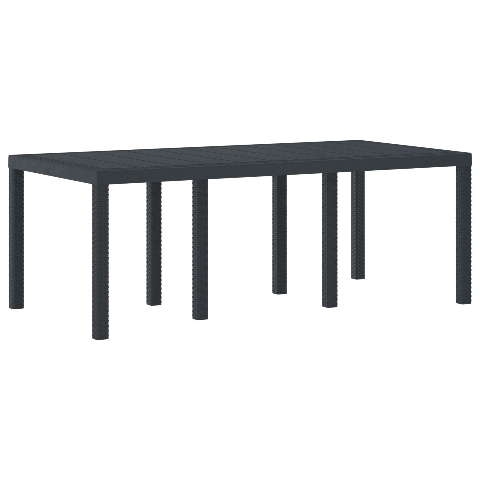 Hagebord Antrasitt 200X100X73 Cm Poly Rattan