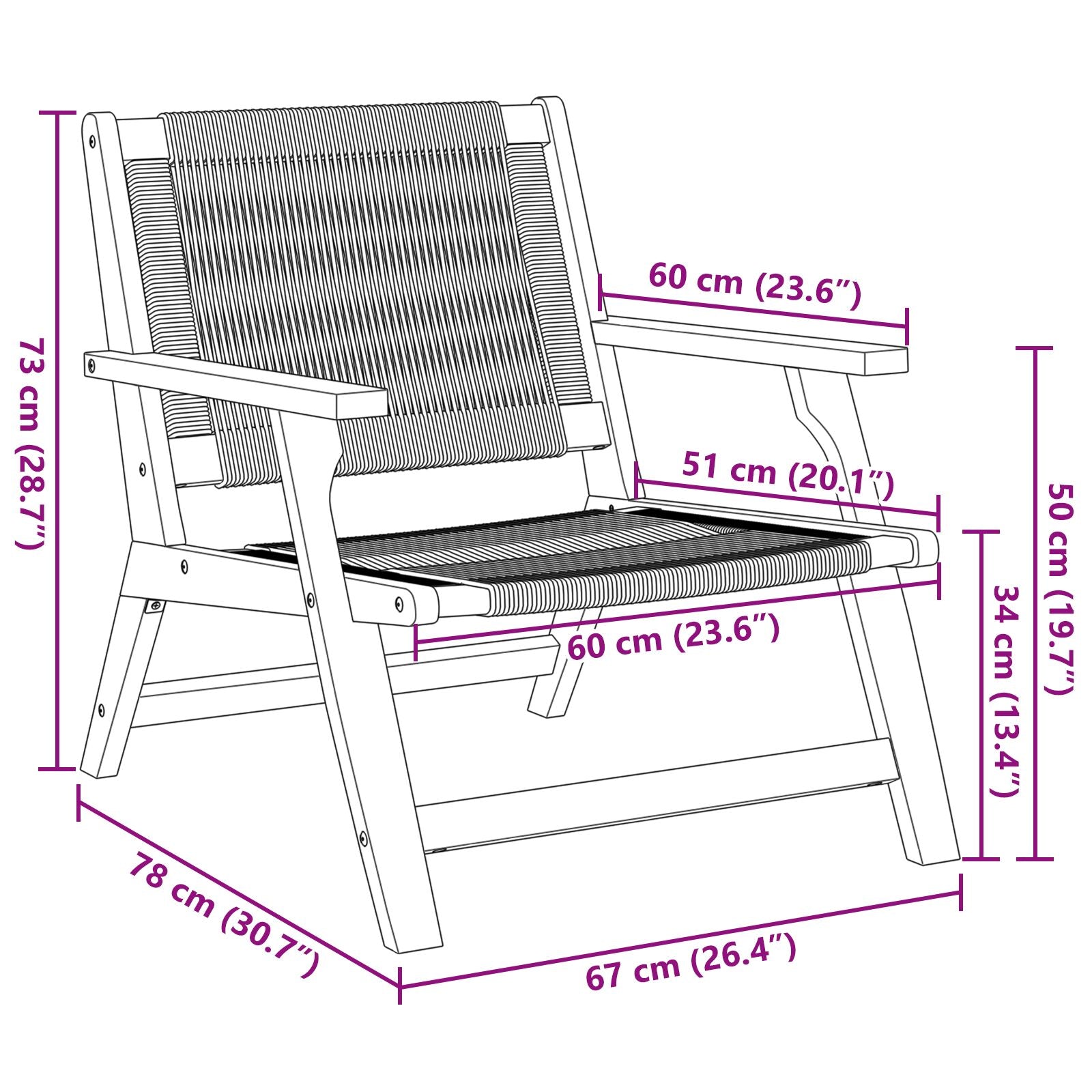 Hagemøbler 2 Stk Grå 67X77X73 Cm Solid Akasietre