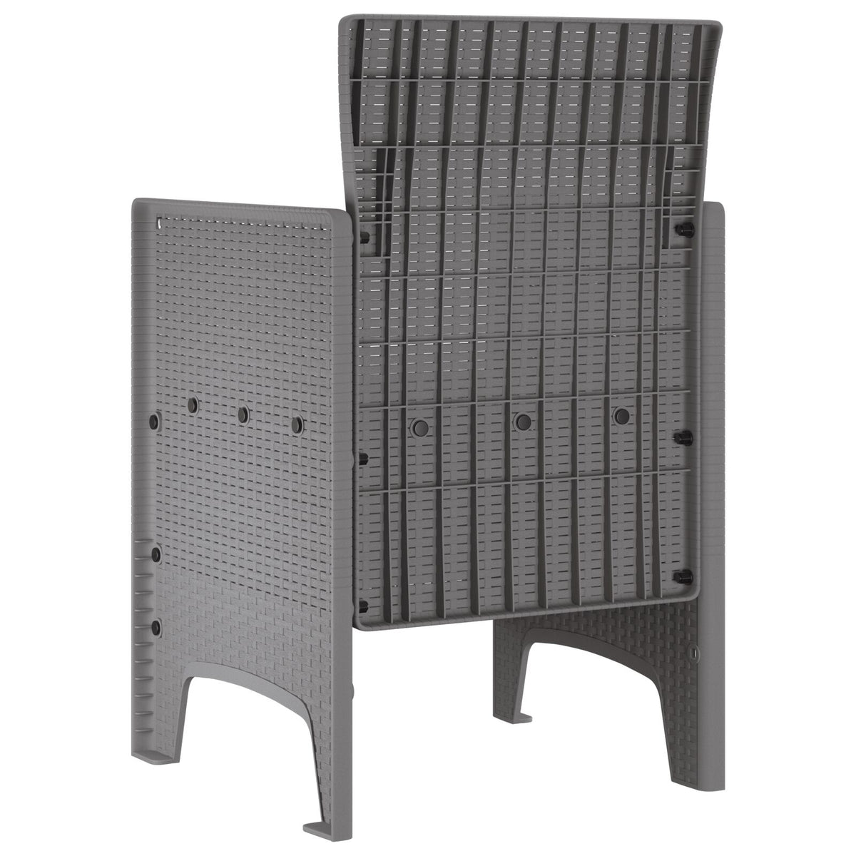 Hage Stol Set Of 2 Lysegrå, Antrasitt Polypropylen Standard