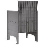 Hage Stol Set Of 2 Lysegrå, Antrasitt Polypropylen Standard