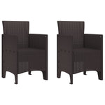 Hagemøbler 2 Stk Brun Poly Rattan