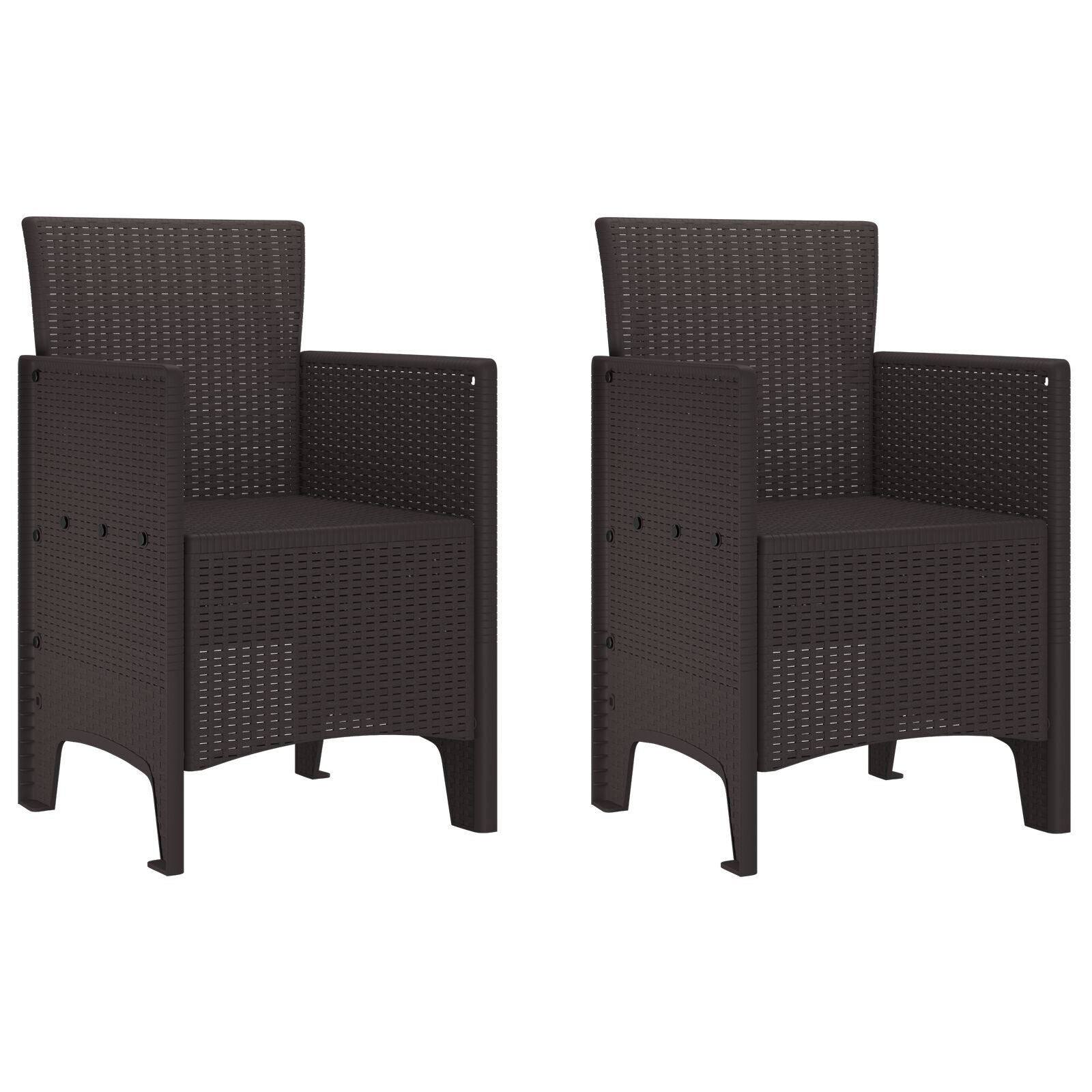 Hagemøbler 2 Stk Brun Poly Rattan