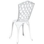 Hage Stoler 2 Stk Hvit Gjest Aluminium