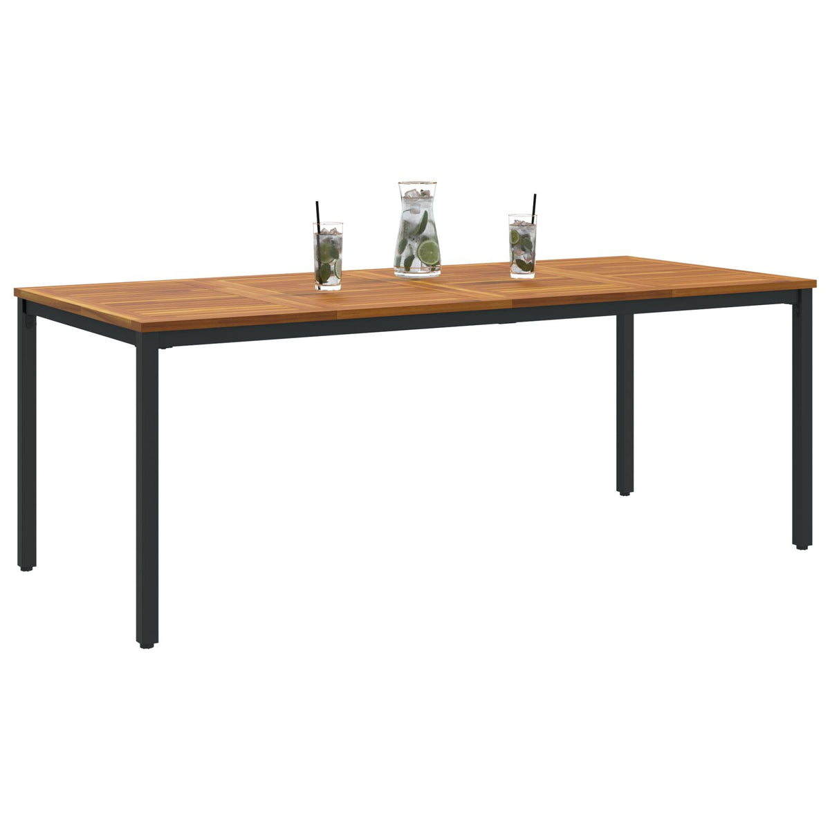 Hagebord 200X90X75 Cm Solid Akasietre Og Metall