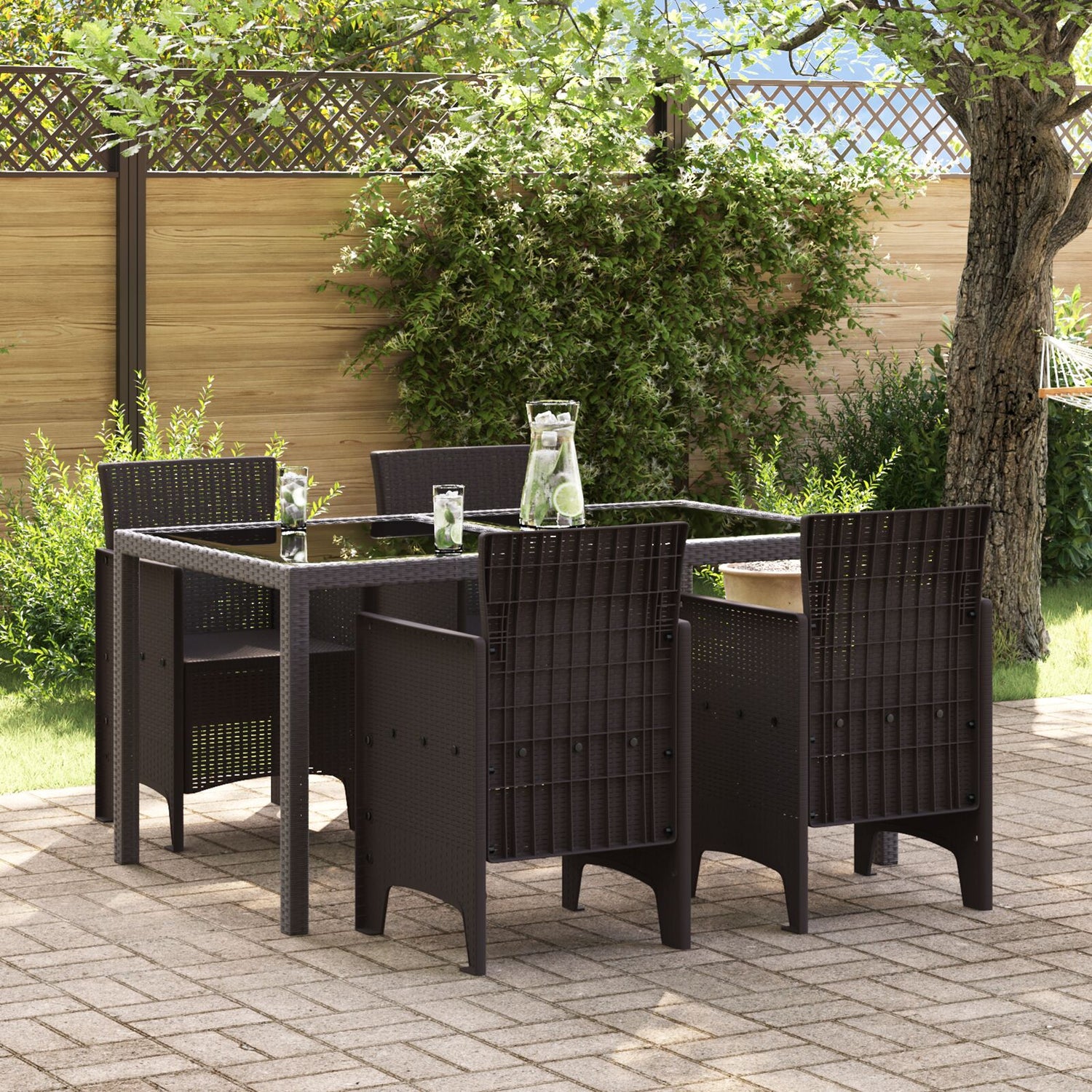 Hagemøbler 4 Stk Brun Poly Rattan