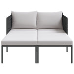 Solseng Med Puter For 2 Personer Anthracite 115X153X69,5 Cm Stål