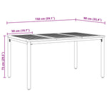 Hagebord 150X90X75 Cm Solid Akasietre Og Metall
