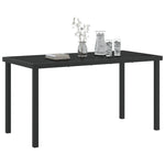 Hagebord Svart 140X80X73 Cm Herdet Glass