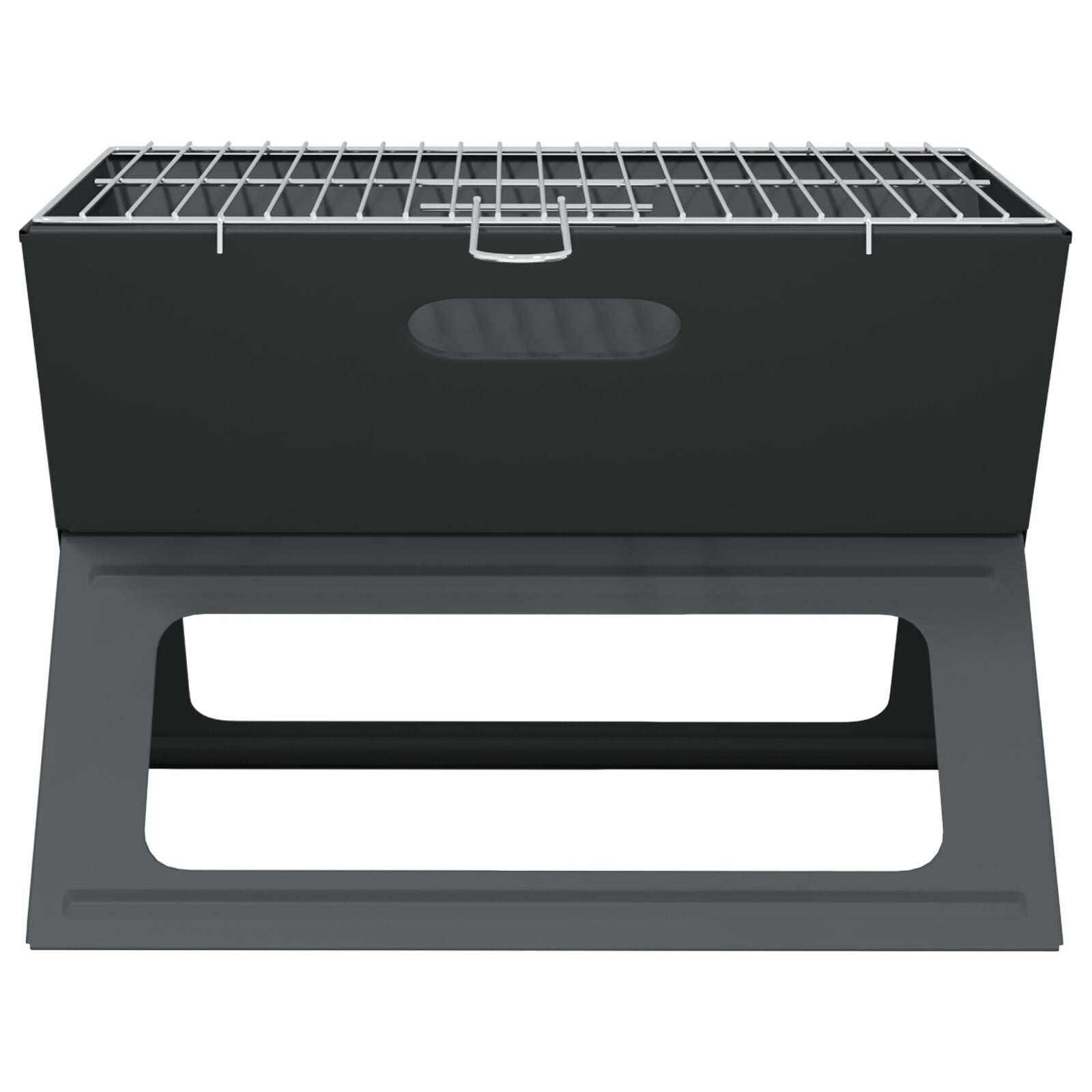 Kull Bbq Grill - Sammenleggbar, Svart, 46X30X31 Cm, Laget Av Stål