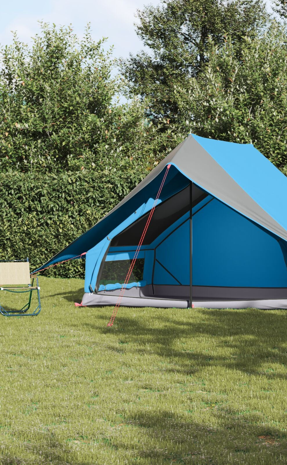 Camping Telt A-Ramme 5-Person Blå Vanntett