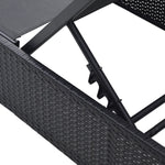 Solseng Svart 60X200X27 Cm Poly Rattan