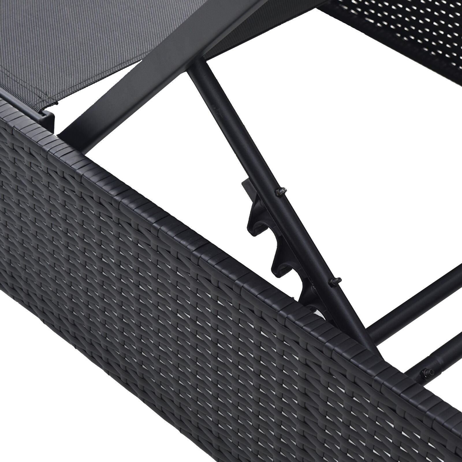 Solseng Svart 60X200X27 Cm Poly Rattan