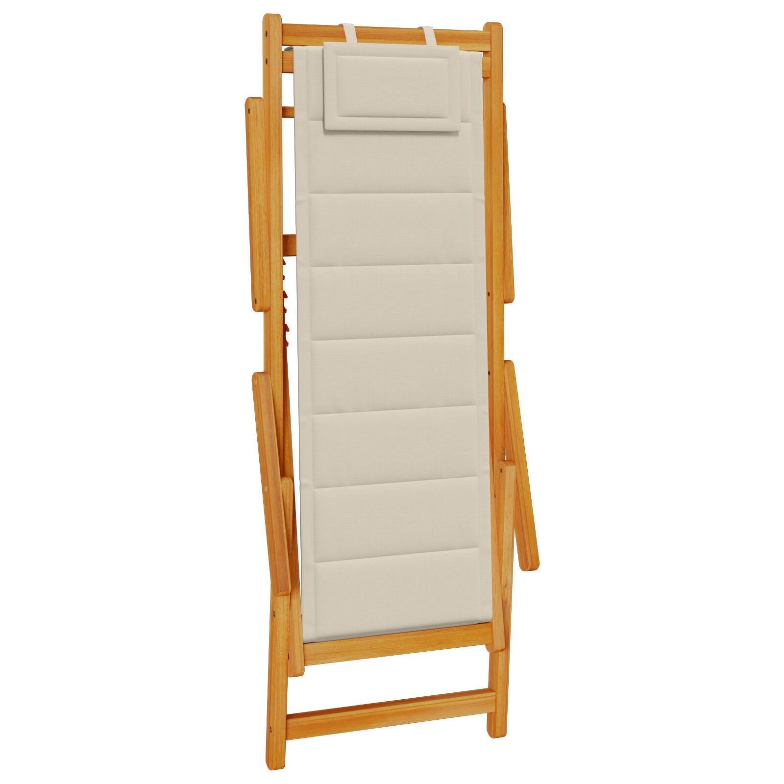 Sammenleggbare Strandstoler 2 Stk Taupe Solid Akasietre & Textilene