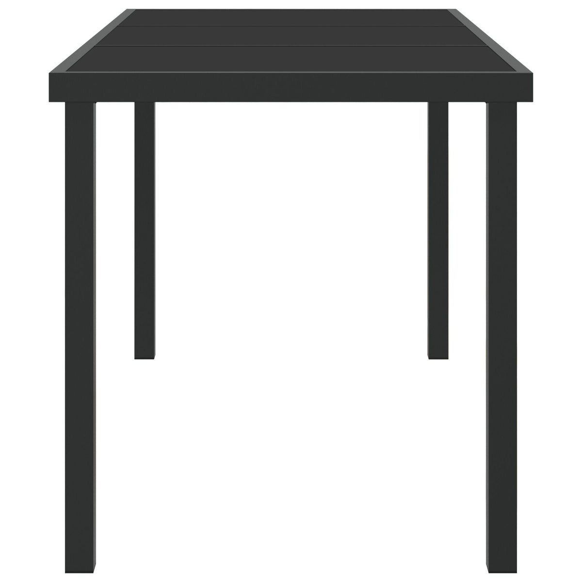 Hagebord Svart 140X80X73 Cm Herdet Glass