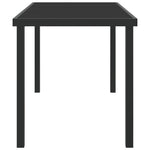 Hagebord Svart 140X80X73 Cm Herdet Glass