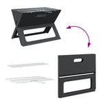 Kull Bbq Grill - Sammenleggbar, Svart, 46X30X31 Cm, Laget Av Stål