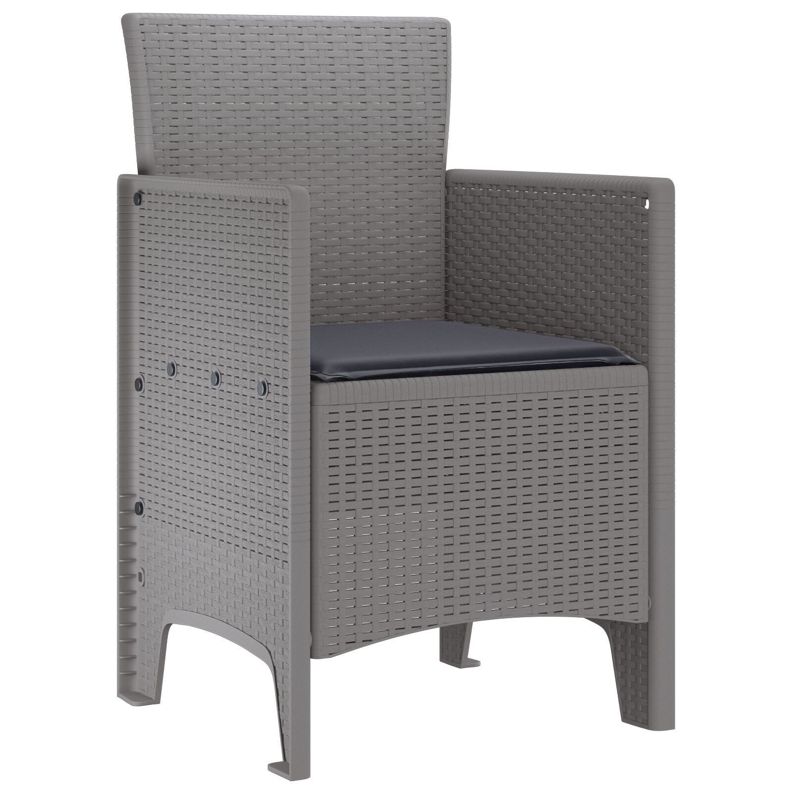 Hage Stol Set Of 2 Lysegrå, Antrasitt Polypropylen Standard