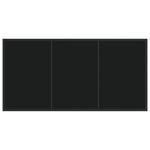 Hagebord Svart 140X80X73 Cm Herdet Glass