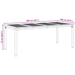 Hagebord 200X90X75 Cm Solid Akasietre Og Metall