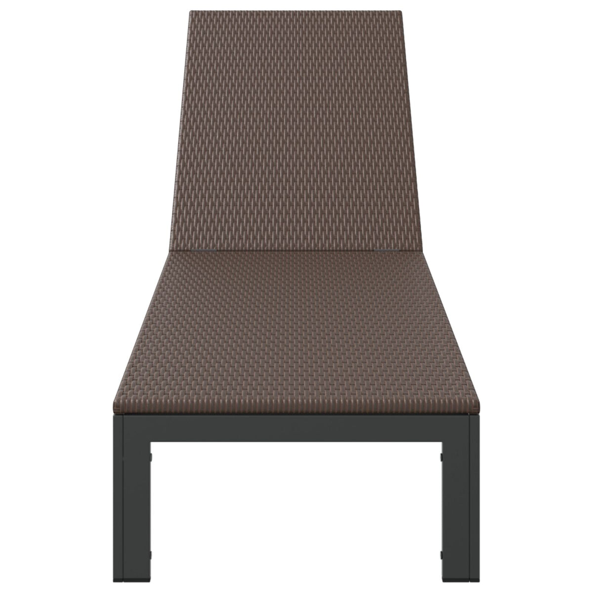 Solseng Med Hjul Brun Poly Rattan