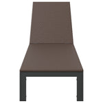 Solseng Med Hjul Brun Poly Rattan