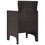 Hage Stoler Med Puter 4 Stk Brun Poly Rattan