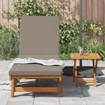 Solseng Med Hjul Og Pute I Taupe Solid Tre