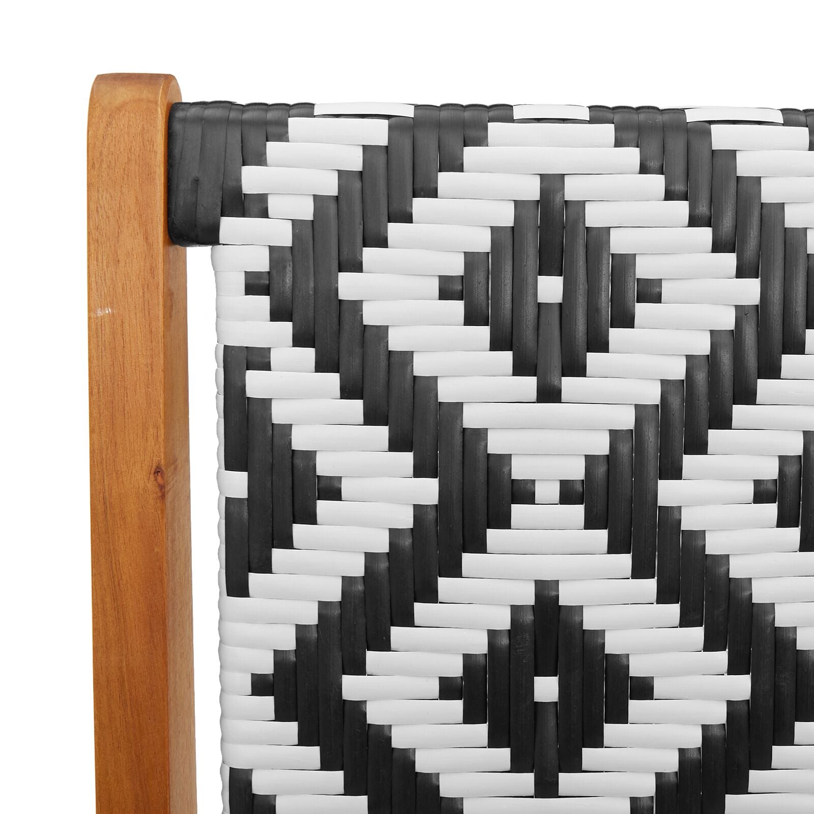 Hagemøbler 2 Stk Svart Og Hvit 76X67X73 Cm Massivt Akasietre
