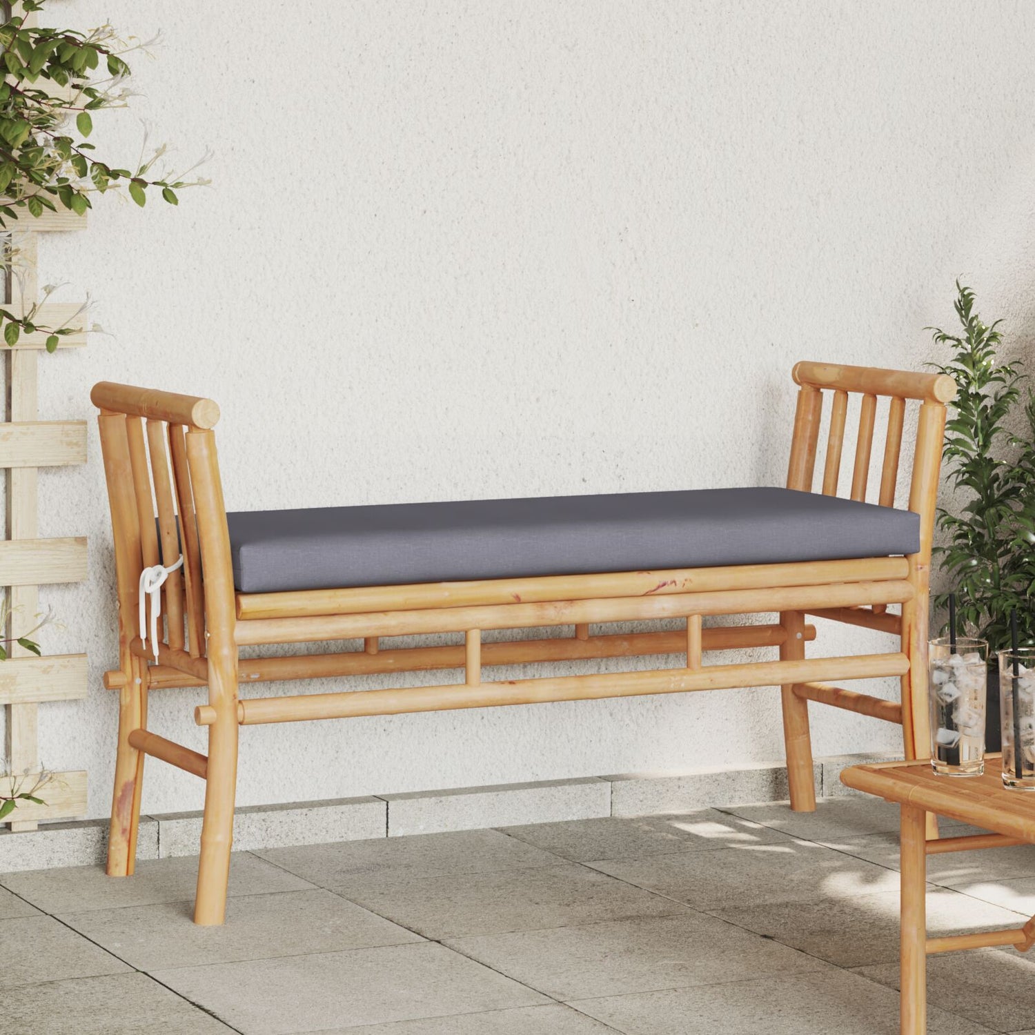 Hagebenk Med Pute 110 Cm I Bambus