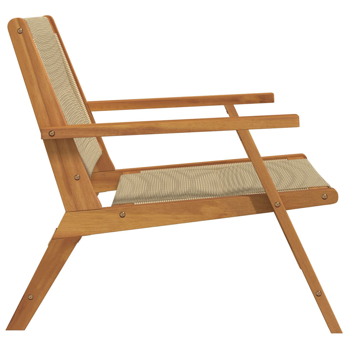 Hagebord 2 Stk Beige 67X77X73 Cm Massivt Akasietre
