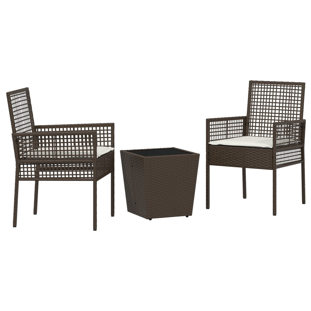 3-Delers Hagebistrosett Med Puter Brun Polyrotting