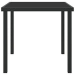 Hagebord Svart 80X80X73 Cm Herdet Glass