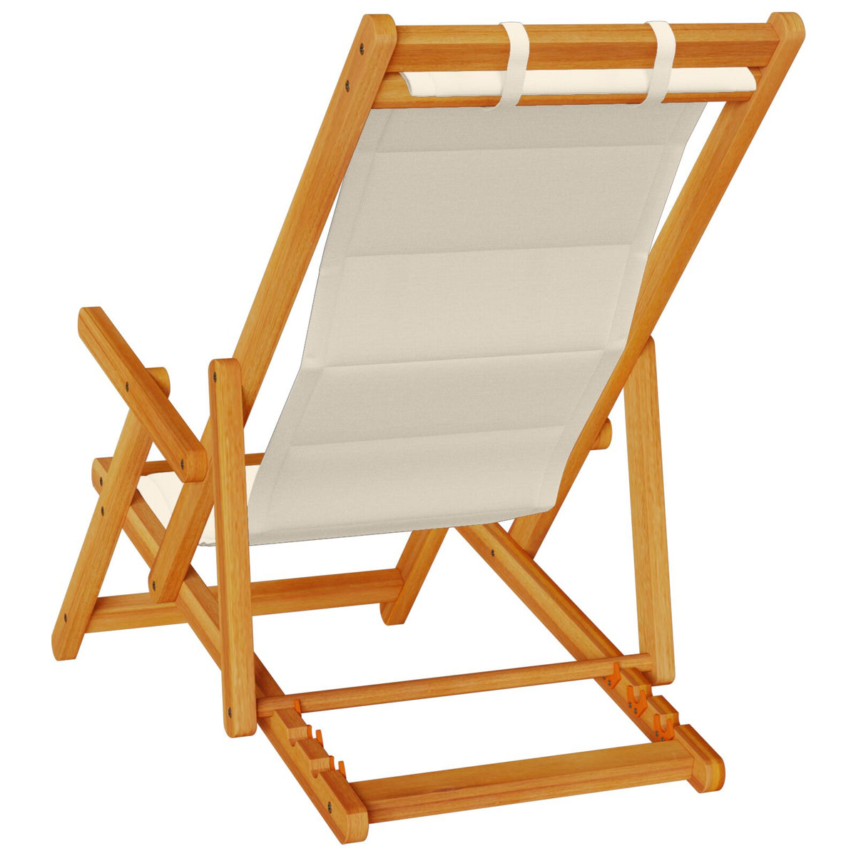 Sammenleggbare Strandstoler 2 Stk Taupe Solid Akasietre & Textilene