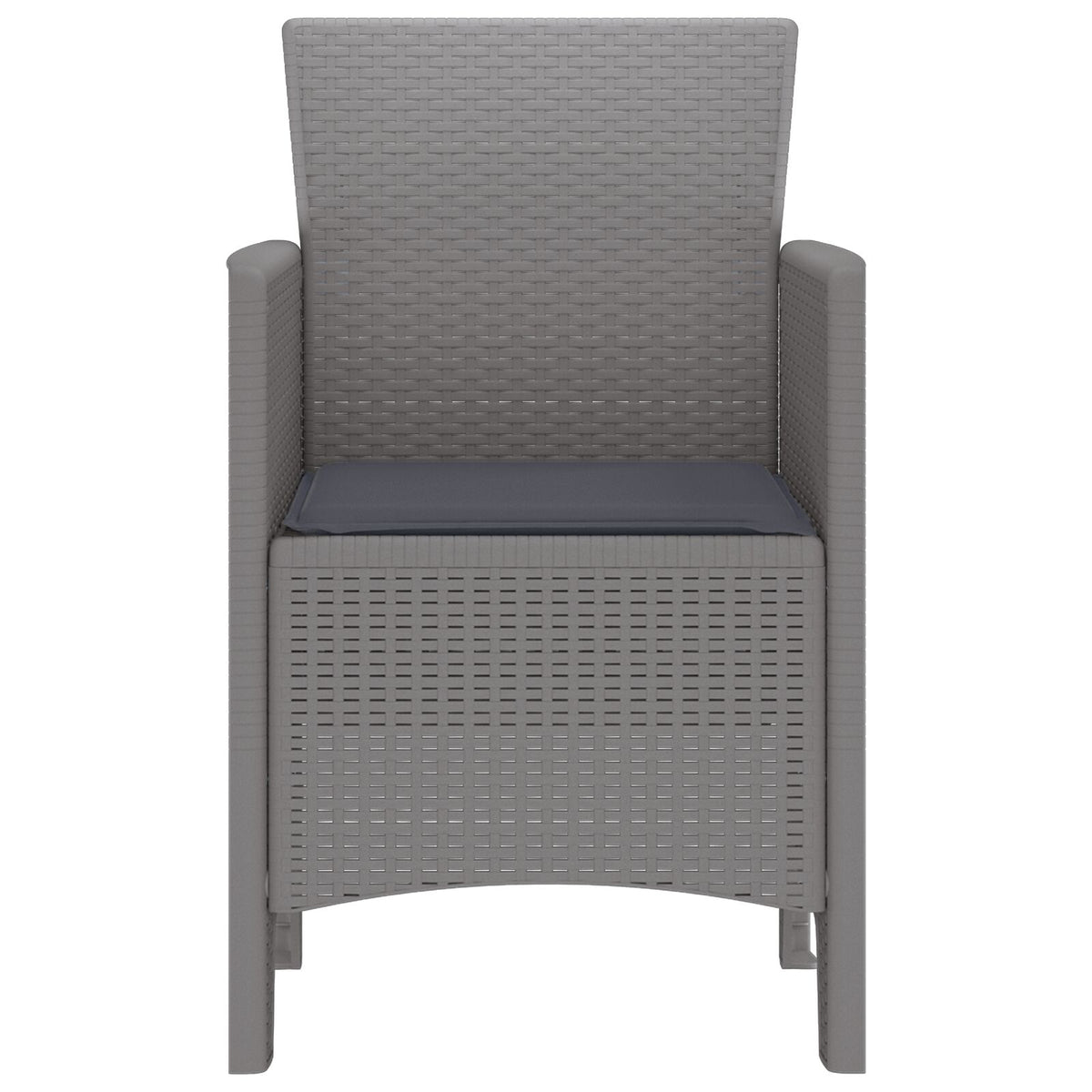 Hage Stol Set Of 2 Lysegrå, Antrasitt Polypropylen Standard
