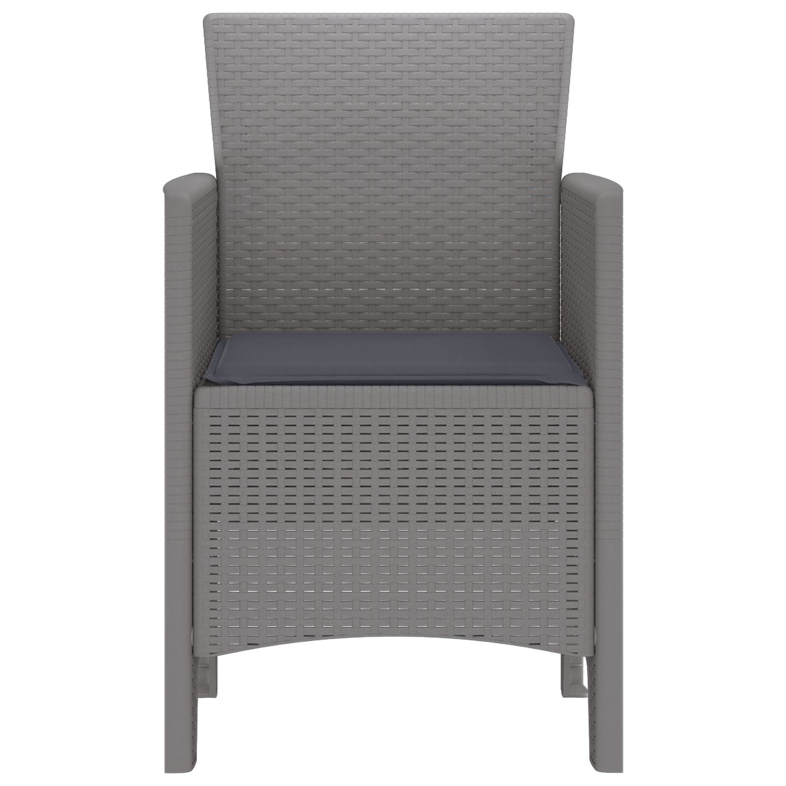 Hage Stol Set Of 2 Lysegrå, Antrasitt Polypropylen Standard